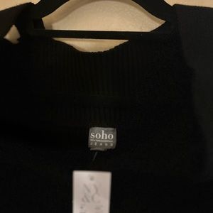 New York & Co Black Cold Shoulder Sweater